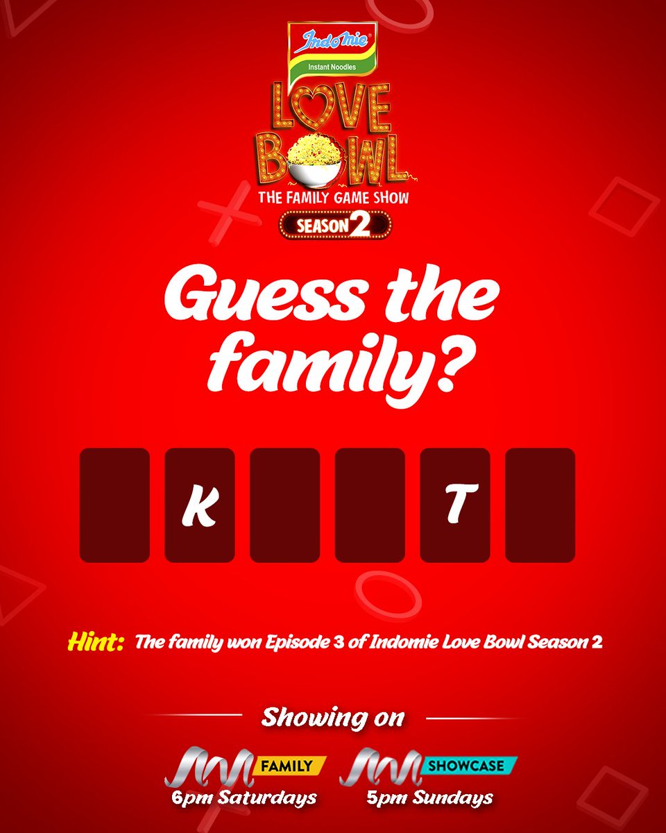 Think you know your Love Bowl champions? 🏆

Guess which family stole the spotlight by having the highest number of points at the end of episode 3

Drop your answer in the comments! 😍 

Don’t miss the excitement of Episode 4 this Saturday at 6pm on AM family 🎉