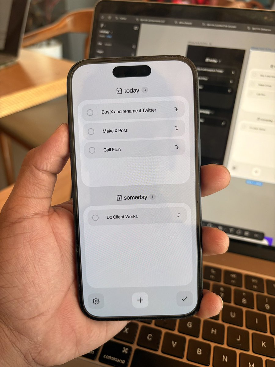 heysatya_'s tweet image. Designed a minimal todo app ✅