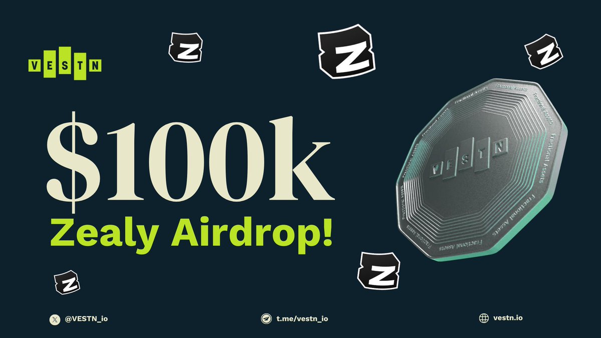 Incoming Airdrop: The Sprint to TGE is Here! 🚀

The journey to VESTN’s TGE starts NOW! A massive $100,000 in $VSTN tokens is up for grabs in our Zealy sprint – and the more tasks you complete, the more you win!

💡 How It Works
This isn’t just any airdrop – rewards are weighted