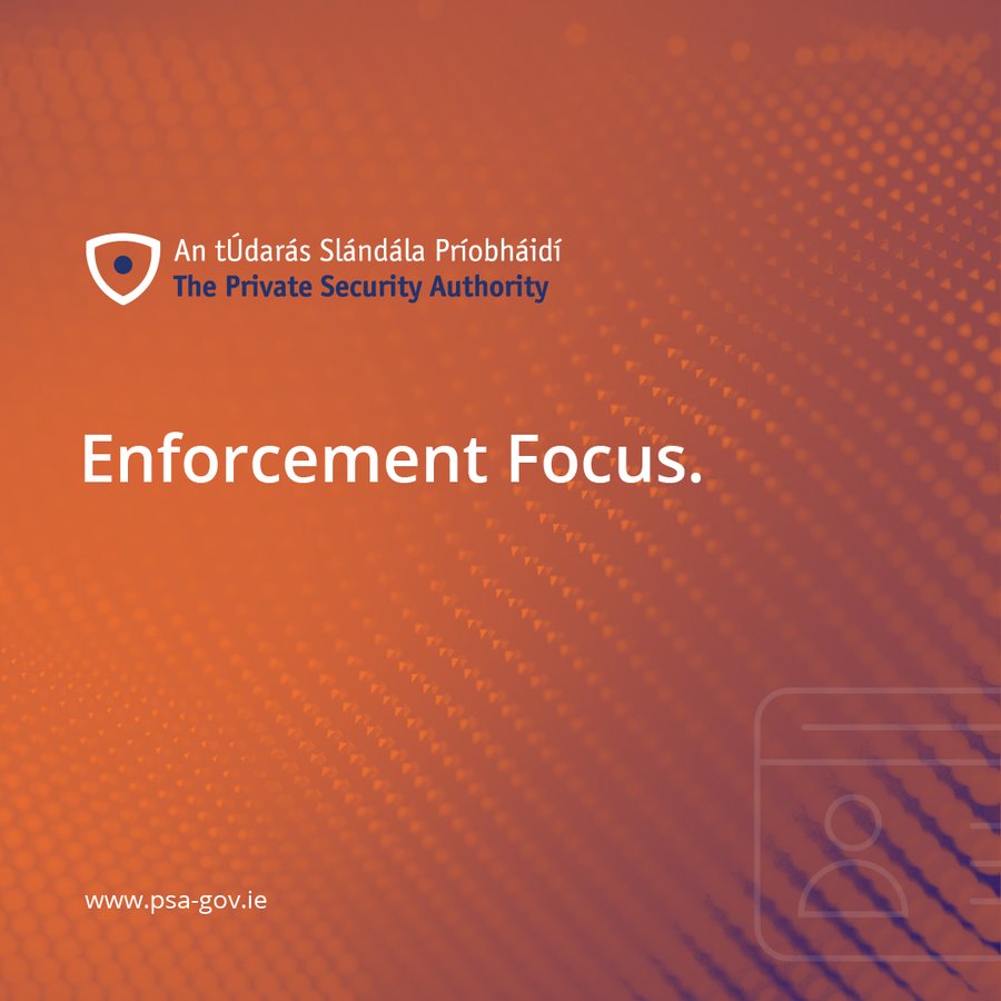 In ‘24, the PSA commenced 805 enforcement cases to ensure compliance with the licensing regulations. We undertook 144 contractor inspections, 231 unannounced compliance inspections on licensed premises, and investigated 217 buyers of security cases with 4 successful prosecutions.
