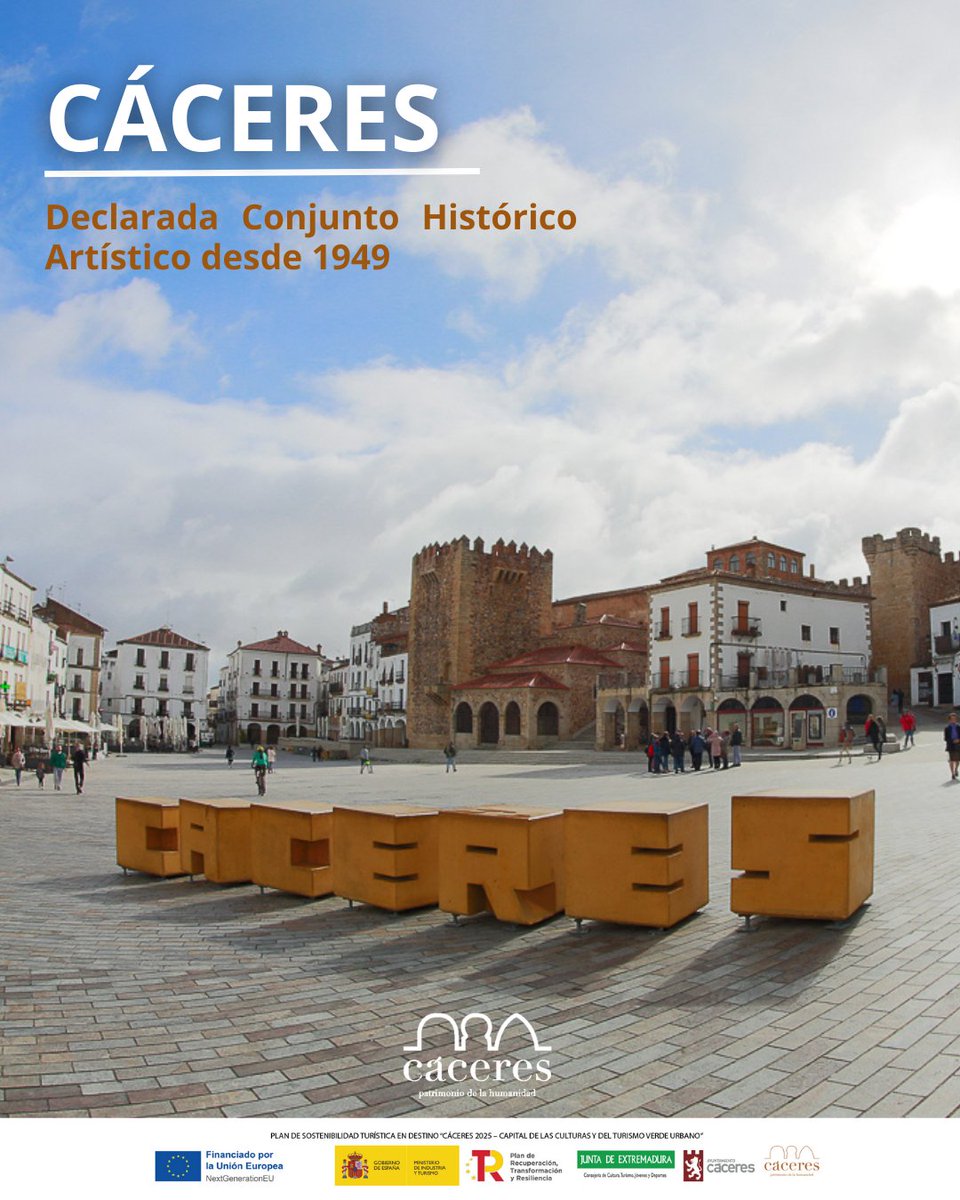 💚Cáceres fue declarada Conjunto Histórico Artístico desde 1949

Desde la Plaza Mayor podrás ver parte de la Ciudad Monumental como la imponente Torre Bujaco o el Arco de la Estrella 🙌 ¿Te vienes a descubrir nuestra maravillosa ciudad?

📲 Planifica tu visita aquí: