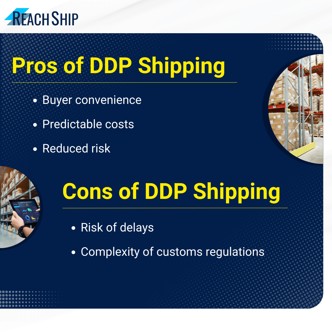 reachship's tweet photo. Delivered Duty Paid (DDP) takes the hassle out of international trade by ensuring the seller covers all costs and risks until the goods reach the buyer.

#ddp #ShippingSolutions #eCommerce #SmartShipping #multicarriershipping #ReachShipAPI #shipanywhereeverywhere #ReachShip https://t.co/pGI2pa67VP