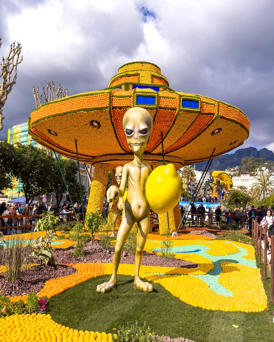 Nicesouris's tweet image. J&apos;aime le nouveau tweet de 🌟Cette année, les sculptures de la #FêteDuCitron à Menton nous emmènent dans l’espace ! 🚀 

Quel est votre coup de 💛 parmi ces œuvres monumentales ? 🍋✨ 

Plus d&apos;infos 👉ow.ly/3HSU50V20A5

📸julianontheroute (IG)

#Co…