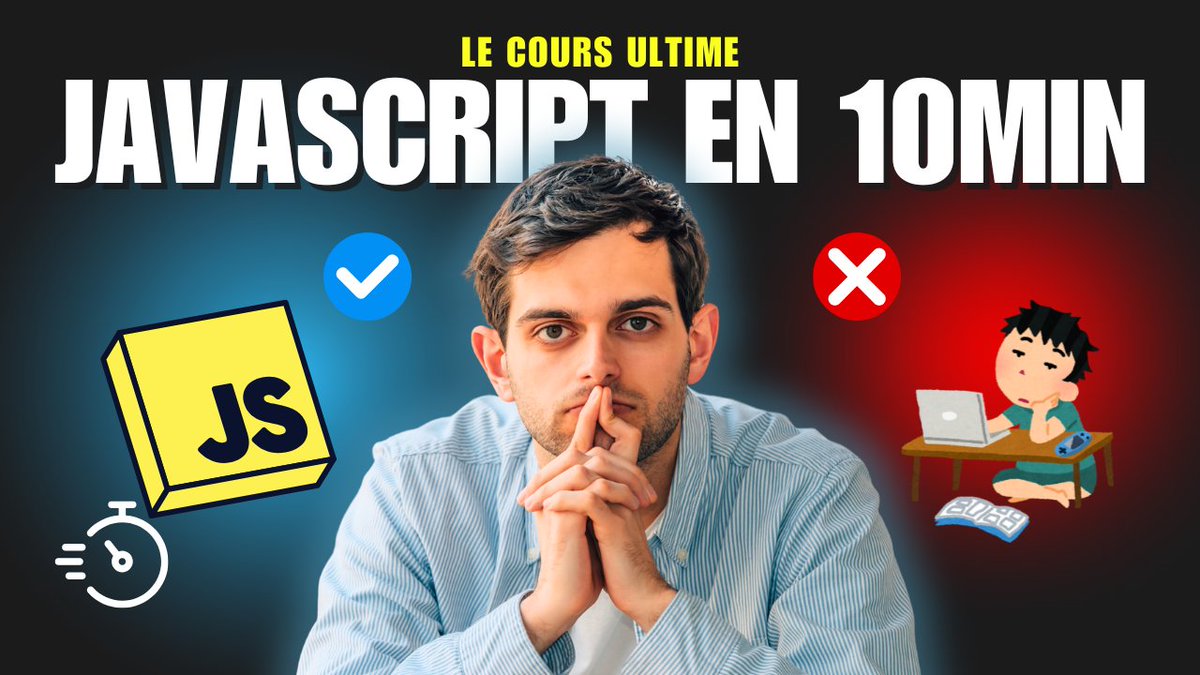 CodeMasteryDev's tweet image. 🚀 JavaScript, c'est long à maîtriser...
Tu passes des mois à essayer de comprendre les bases.
Les tutos durent 5h et t’endors avant la moitié.
Il n’y a aucune méthode rapide et efficace.
À moins que… 👀
J’ai condensé tout l’essentiel en 11 minutes chrono.
✅ Clair
✅…