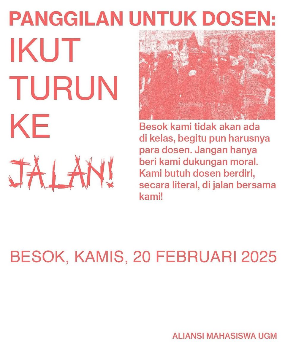 UGM Bergerak

#IndonesiaGelap 
#DaruratPendidikan