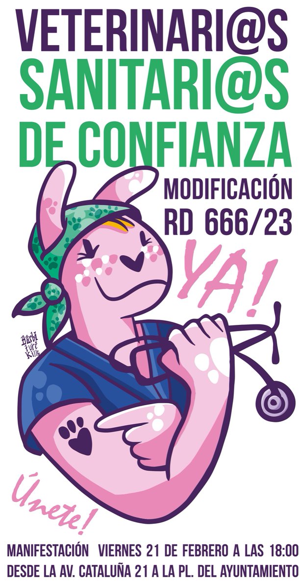 ICOVValencia's tweet image. 📢 MANIFESTACIÓN VETERINARIA EN VALENCIA 📢

🗓 Viernes 21 de febrero
🕕 18:00 - 20:00 h
📍 Recorrido: De la Dirección General de Salud Pública al Aymto. de Valencia.

Por una normativa justa del medicamento veterinario. ¡COMPARTE Y UNETE! 💪
#SinVeterinariosNoHaySalud