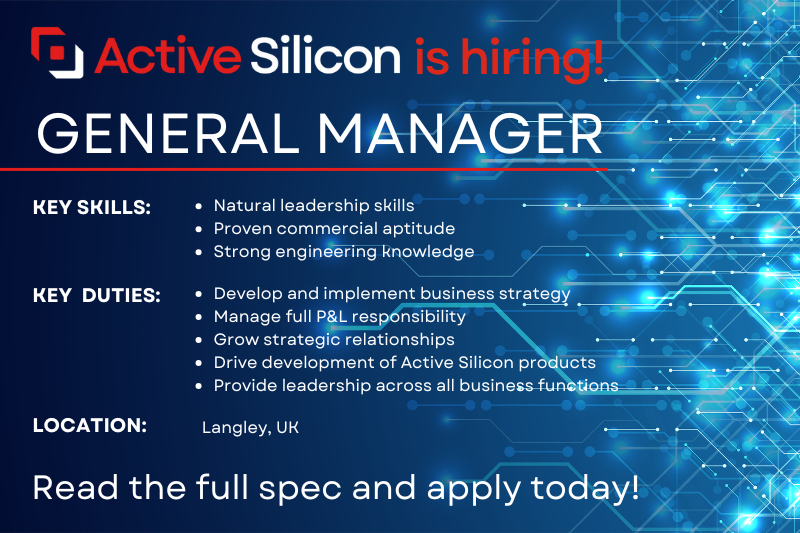 ActiveSilicon's tweet image. We&apos;re seeking a dynamic General Manager to drive the next phase of our strategic growth, apply today: activesilicon.com/company/career…

(No agencies!)
#JobsInEngineering #EngineeringJobs #Engineeringleader #MachineVision #ComputerVision  #Electronics #Engineering #JobsInElectronics
