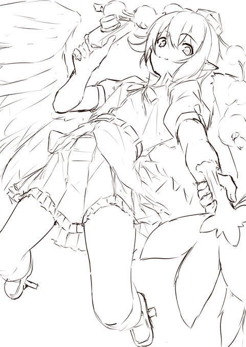 今思えば自分の"絵描き"としての原点なキャラなだけに色々考えさせられながらラフを練りネリしてる 