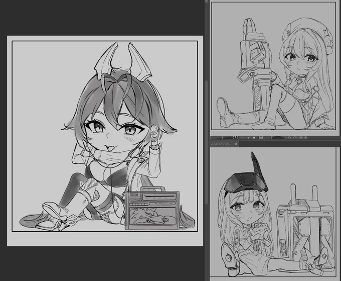 とりま3キャラアクスタ
デザインラフ!

第一弾はこの3人でいこうかなぁ?
シンデレラとかグレイブさんも
追加していきたいw 