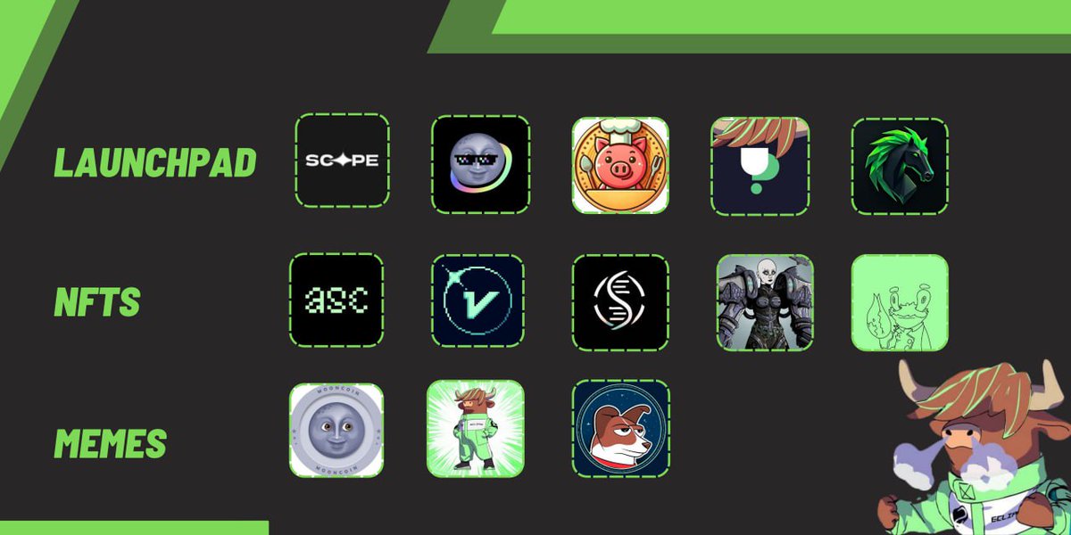 Jose007 (@ajaay00) on Twitter photo Gsvm
Let's explore NFTs and MEMES on ECLIPSE
๐ LAUNCHPADS
๐ <a href="/scopenft/">Scope</a>: Native NFT launchpad for @Eclipsefdn
This is where you can see all NFT collections on Eclipse.
๐ <a href="/Moonlaunchfun/">Moonlaunch.Fun</a>: Meme Launchpad
๐ <a href="/letscook_sol/">Let's Cook</a>: Think Eclipse very own pump.fun (with Gsvm
Let's explore NFTs and MEMES on ECLIPSE
๐ LAUNCHPADS
๐ <a href="/scopenft/">Scope</a>: Native NFT launchpad for @Eclipsefdn
This is where you can see all NFT collections on Eclipse.
๐ <a href="/Moonlaunchfun/">Moonlaunch.Fun</a>: Meme Launchpad
๐ <a href="/letscook_sol/">Let's Cook</a>: Think Eclipse very own pump.fun (with