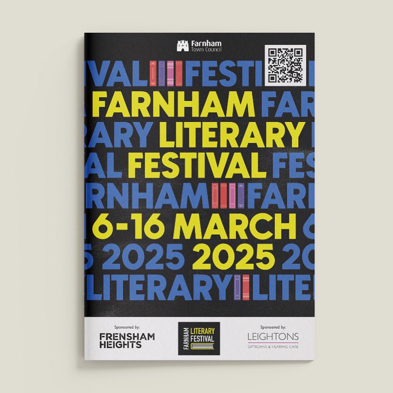 FarnhamLitFest's tweet image. Your guide to Farnham Literary Festival 2025! 📚
🎭📖🎤 Pick up a copy of this year’s brochure or view it online here - tinyurl.com/322yw642
Tickets are on sale now 🎟 eventbrite.com/cc/farnham-lit…
📖 Brochure design by talbot.graphics
#farnhamlitfest