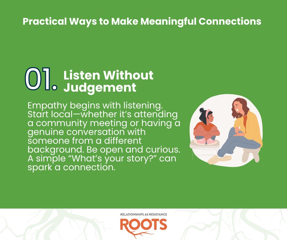 ProgrammeRoots's tweet image. Creating meaningful connections isn’t just about finding our common ground—it’s about celebrating the differences we have in context of our shared humanity. #MeaningfulConnections #CelebrateDifferences #SharedHumanity #EmbraceDiversity