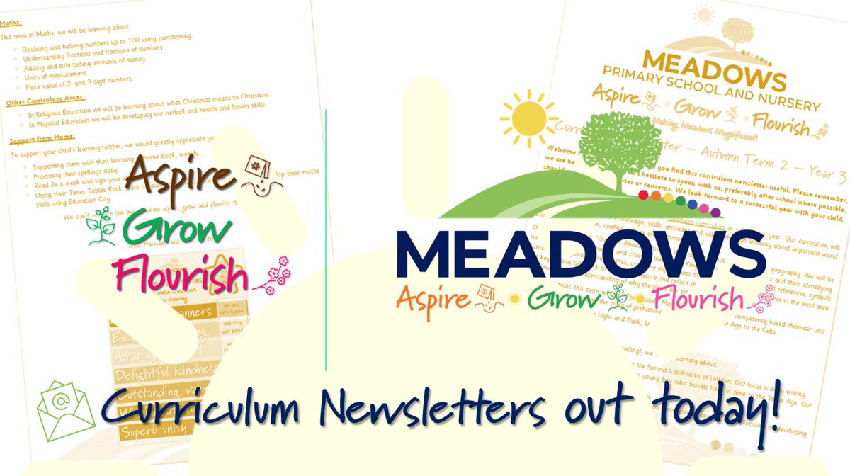 We hope our children and families are having an enjoyable half-term break! 

Our Curriculum Newsletters for the upcoming half-term can be viewed by clicking the link below.

meadowsprimaryschool.co.uk/Curriculum/Cur…

#MagnificentMeadows☀️🌳💙