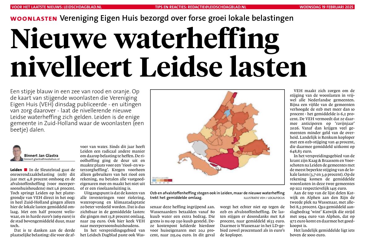 Sebastiaan van der Veer (@sebastiaanveer) on Twitter photo Gratis bestaat niet, maar niemand zit te wachten op hoge lasten.
Daarom is de inzet van het <a href="/CDA_Leiden/">CDA Leiden</a> altijd geweest om de lasten voor Leidenaren te beperken.
In welke gemeente in Zuid Holland zijn de lasten niet gestegen, maar gedaald? π
Dat smaakt naar meer, toch? π Gratis bestaat niet, maar niemand zit te wachten op hoge lasten.
Daarom is de inzet van het <a href="/CDA_Leiden/">CDA Leiden</a> altijd geweest om de lasten voor Leidenaren te beperken.
In welke gemeente in Zuid Holland zijn de lasten niet gestegen, maar gedaald? π
Dat smaakt naar meer, toch? π