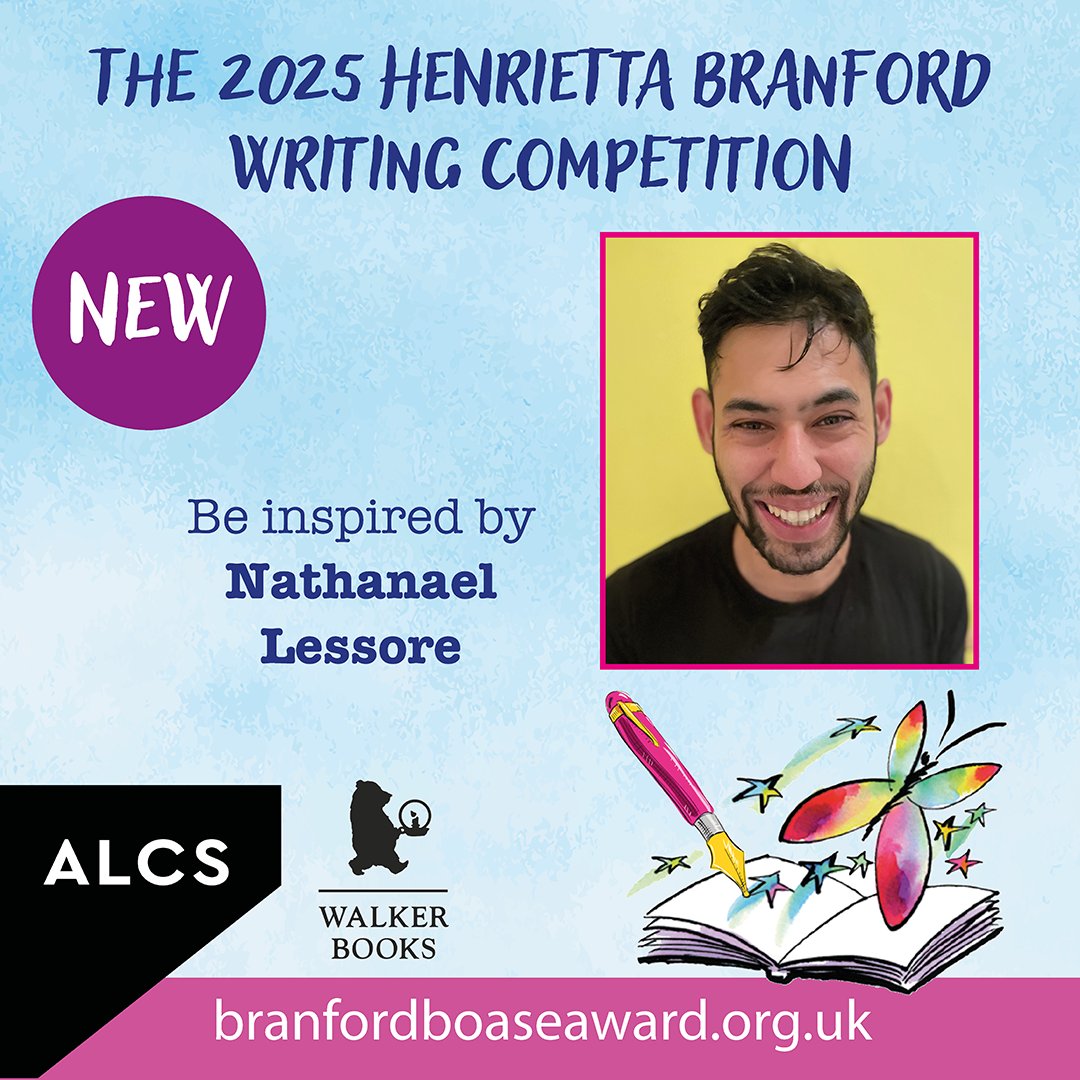 Branford Boase Award (@branfordboase) on Twitter photo End #halfterm boredom - enter the Henrietta Branford #Writing Competition. Open to anyone 19 & under. Write a story, poem, song or rap lyrics that will make the judges laugh! <a href="/WalkerBooksUK/">Walker Books</a> <a href="/ALCS_UK/">ALCS</a>
Full details plus Nathanael Lessore inspiration ✏️⬇️!
branfordboaseaward.org.uk/2025-competiti… End #halfterm boredom - enter the Henrietta Branford #Writing Competition. Open to anyone 19 & under. Write a story, poem, song or rap lyrics that will make the judges laugh! <a href="/WalkerBooksUK/">Walker Books</a> <a href="/ALCS_UK/">ALCS</a>
Full details plus Nathanael Lessore inspiration ✏️⬇️!
branfordboaseaward.org.uk/2025-competiti…