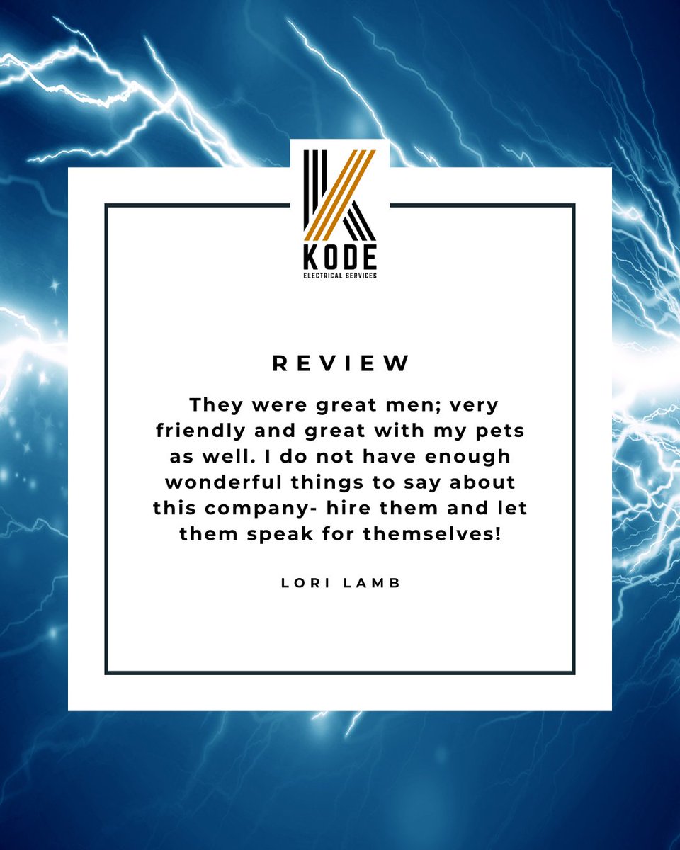 KodeElectricYGK's tweet image. Another happy customer! ⭐️⭐️⭐️⭐️⭐️
We love hearing feedback like this! Thank you for trusting us with your electrical services.
#ygk #PoweringYourProjects #electrician #review