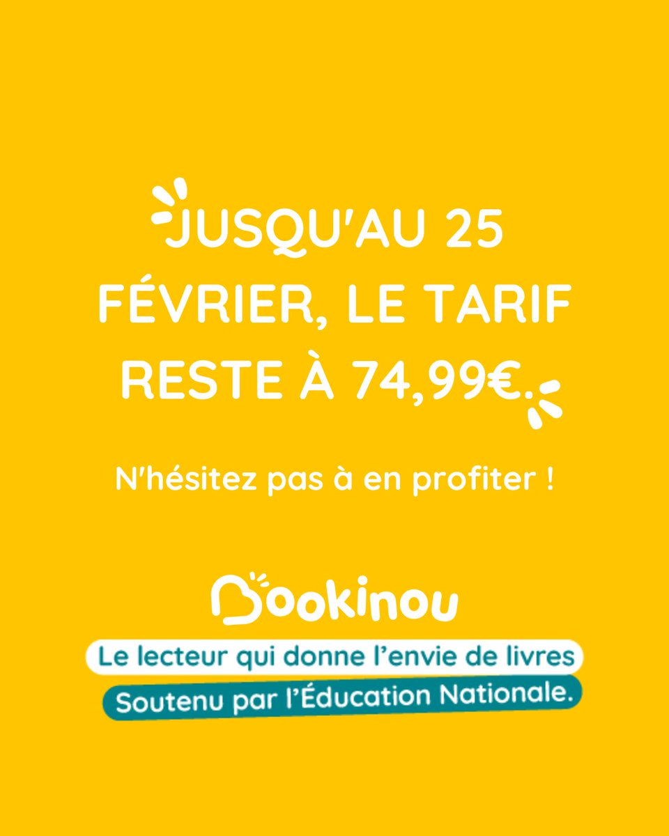 mybookinou's tweet photo. 📢 Une petite nouvelle à partager avec vous…
Cette année, le prix de #Bookinou évolue. Pourquoi ? Parce que la #TVA passe à 20 % (si on avait pu choisir, on aurait dit non tout de suite ! 😅)
Merci de continuer à faire vivre la passion de la lecture avec nous ! 💛 https://t.co/XWu0v1QJ8m