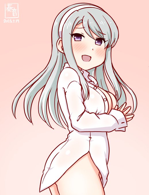 「提督。あの…っ 狭霧に、少しお時間頂いても宜しいですか? もしよかったら…」#艦これ版真剣お絵描き60分一本勝負_20250219#狭霧 