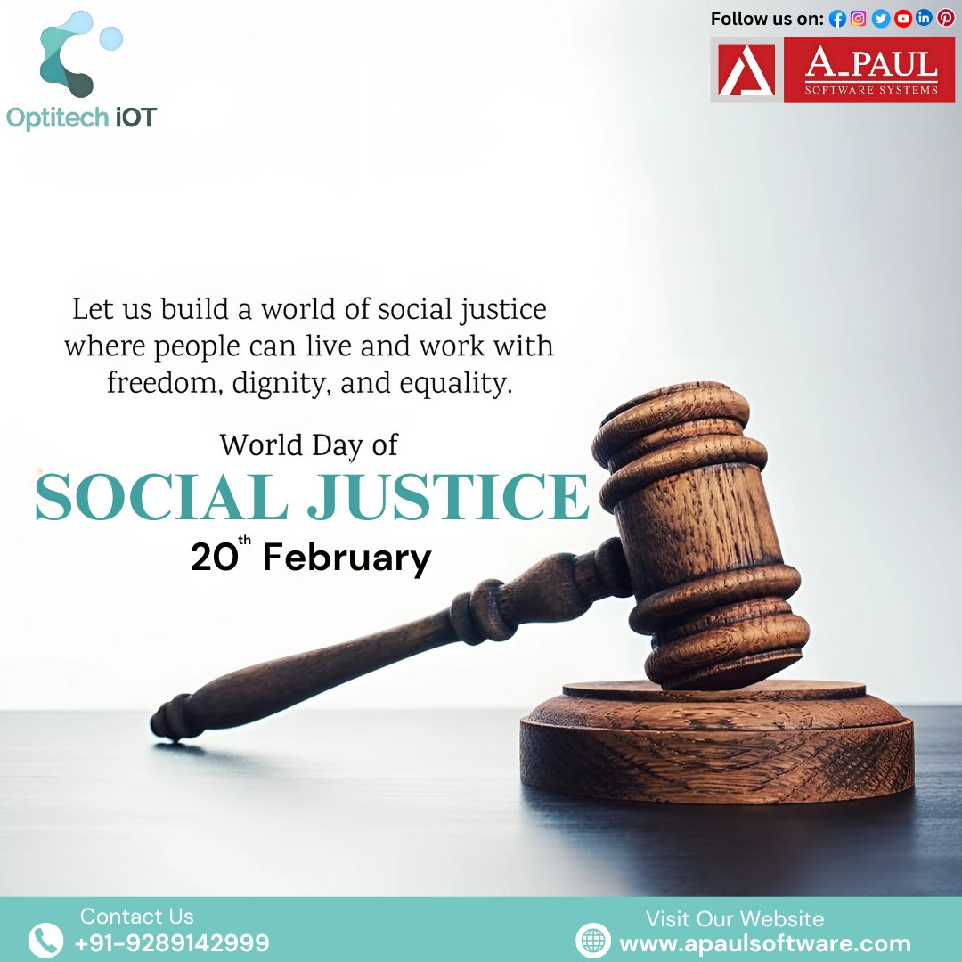 Apaulsoftware's tweet photo. "Equality begins with empathy. Today, we reaffirm our commitment to a fairer world. 💪🌍"

#WorldSocialJusticeDay #SocialJusticeForAll #EqualityForAll #JusticeInAction #StandUpForJustice   #Apaul #Software #technology #IOT #Devices #follow #like #optitechiot #comment #trend https://t.co/IvyONromsk