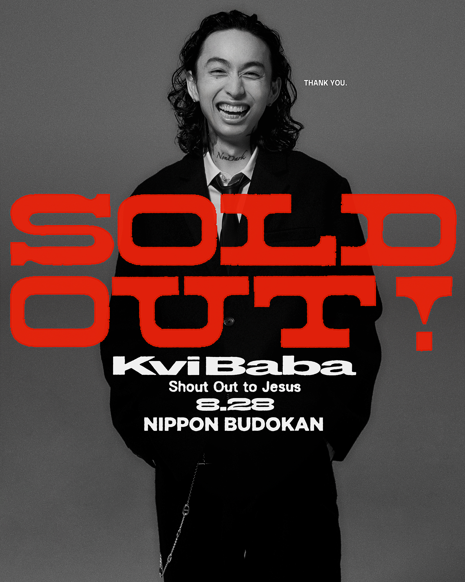 KVI BABA 日本武道館限定 Tシャツ ブラック Lサイズ② Kvi Baba 日本武道館 『Shout Out to Jesus』” Official