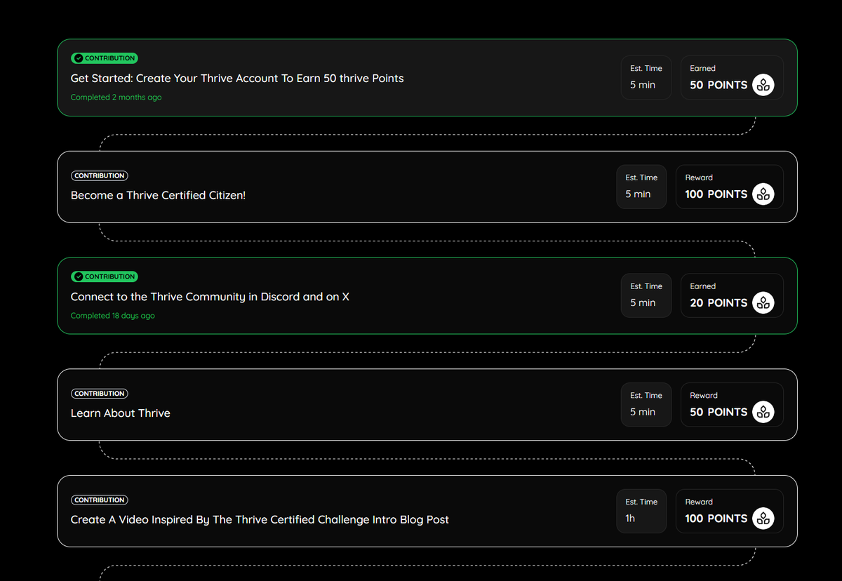 Are you accumulating <a href="/thriveprotocol/">Thrive Protocol</a> points?

With over $70M in funding <a href="/thriveprotocol/">Thrive Protocol</a> is Driving crypto GDP by fueling growth across top ecosystems like <a href="/0xPolygon/">Polygon | POL</a> &amp; @apeCoin

to position for $thrive airdrop here is how to accumulate thrive points by completing tasks

This