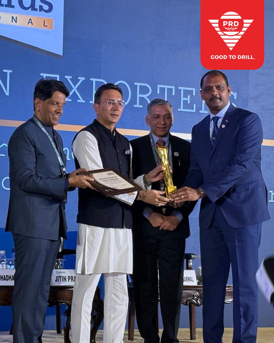 Paran_TT's tweet photo. Witness the Glory!
PRD Rigs continues its winning streak with our 17th consecutive award from EEPC India! But this time, we shine on the national stage.
.
.
.
.
.
#prdrigs #innovation #ManufacturingExcellence #EEPC #EEPCawards https://t.co/O7EWTFCX3d