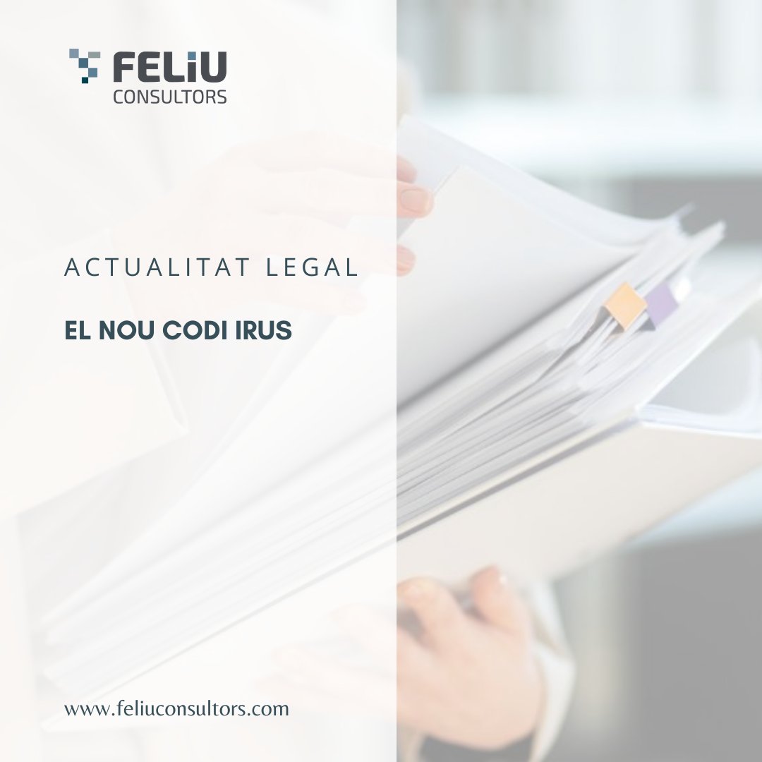📢 Nova obligació per a societats mercantils!

Des del 28/06/24, cal obtenir l'Identificador Registral Únic de la Societat (IRUS) per al dipòsit de comptes i legalització de llibres al Registre Mercantil.

Aquí trobaràs tota la notícia a feliuconsultors.com
🧑🏼‍💻