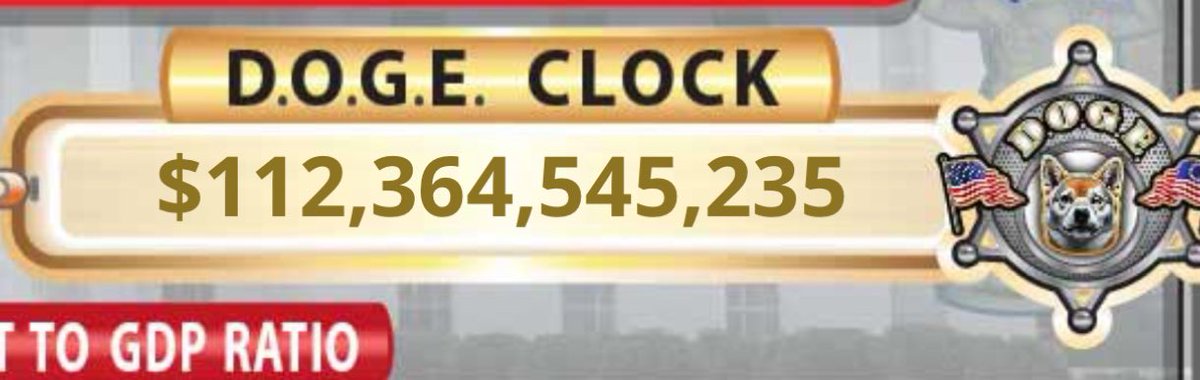 GuntherEagleman's tweet image. 29 days in!  Thank you @DOGE! 

$112,000,000,000.00