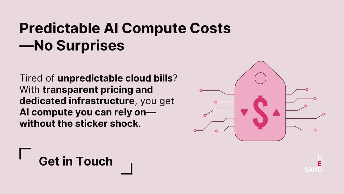 Tired of unpredictable cloud bills? With transparent pricing and dedicated infrastructure, you get AI compute you can rely on - without the sticker shock.

✅ Optimized TCO
✅ Scalable infrastructure, predictable costs
✅ No hidden fees, no surprises

Contact our team for more: