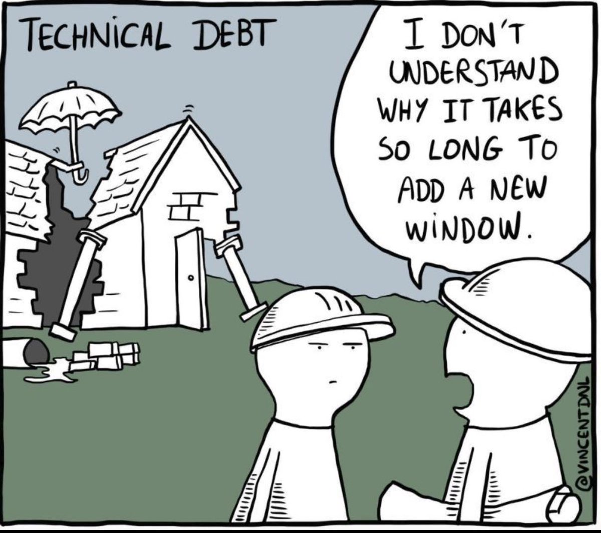 This is what happens when you dont deal with technical debt on a regular basis. #technicaldebt #SoftwareEngineering