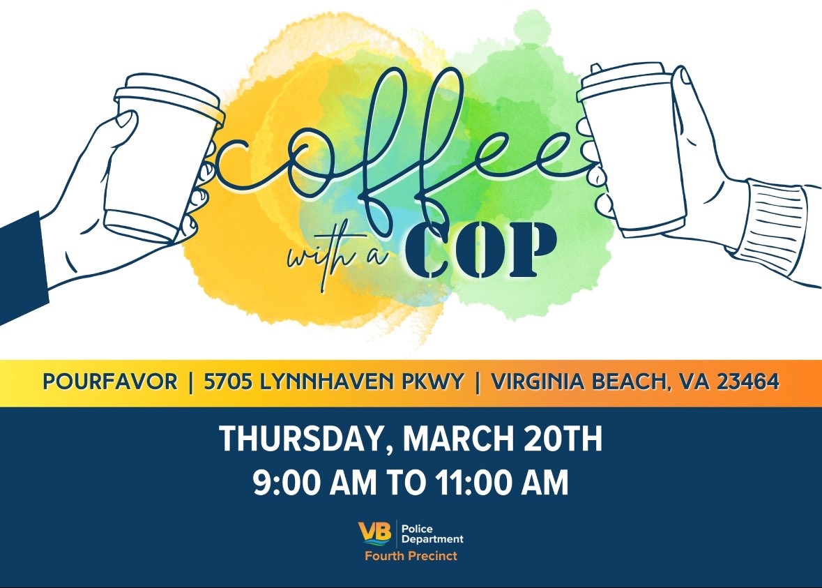 We hope you can join us for Coffee with a Cop on March 20th at Pourfavor!