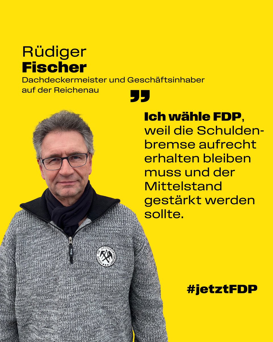 Rüdiger Fischer wählt <a href="/fdp/">FDP</a>: Für einen starken Mittelstand. #jetztFDP