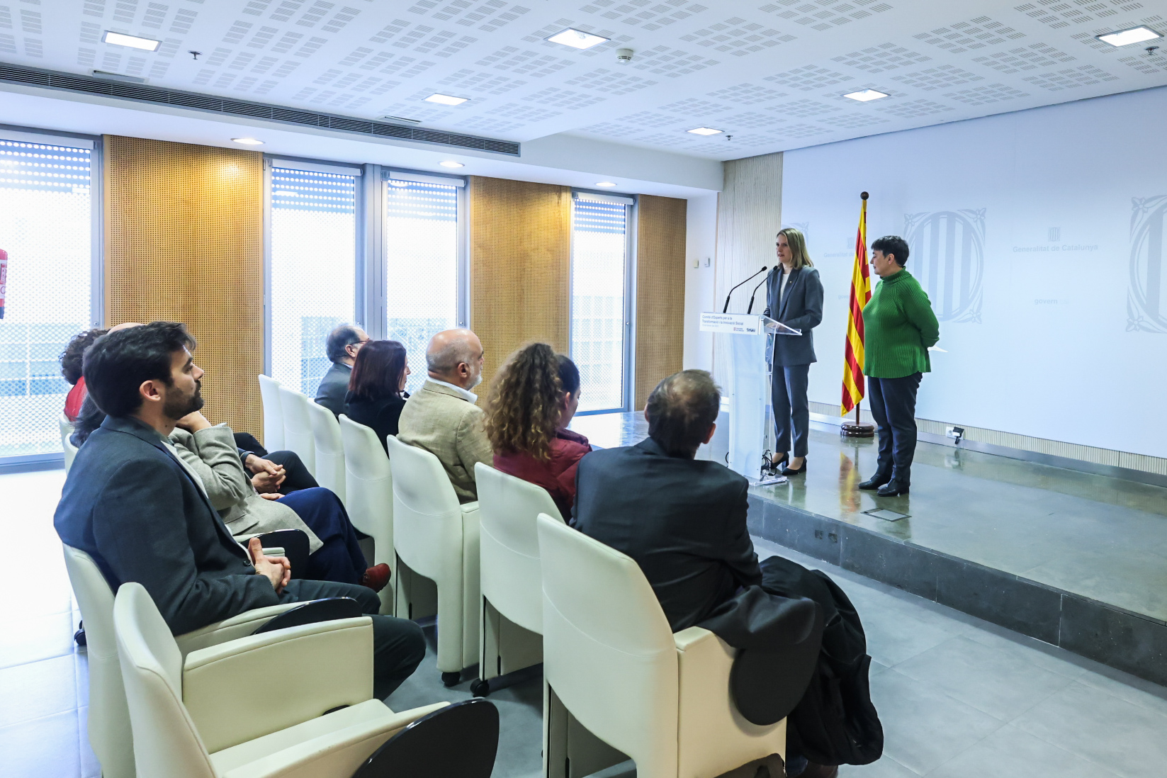 Presentació del CETIS amb la consellera Martínez Bravo i la presidenta Rosa Alarcón.