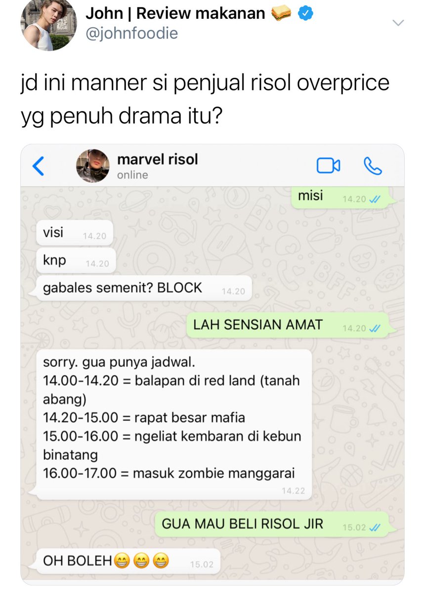 few tweets marvel risol dan kawan asbunnya part 5