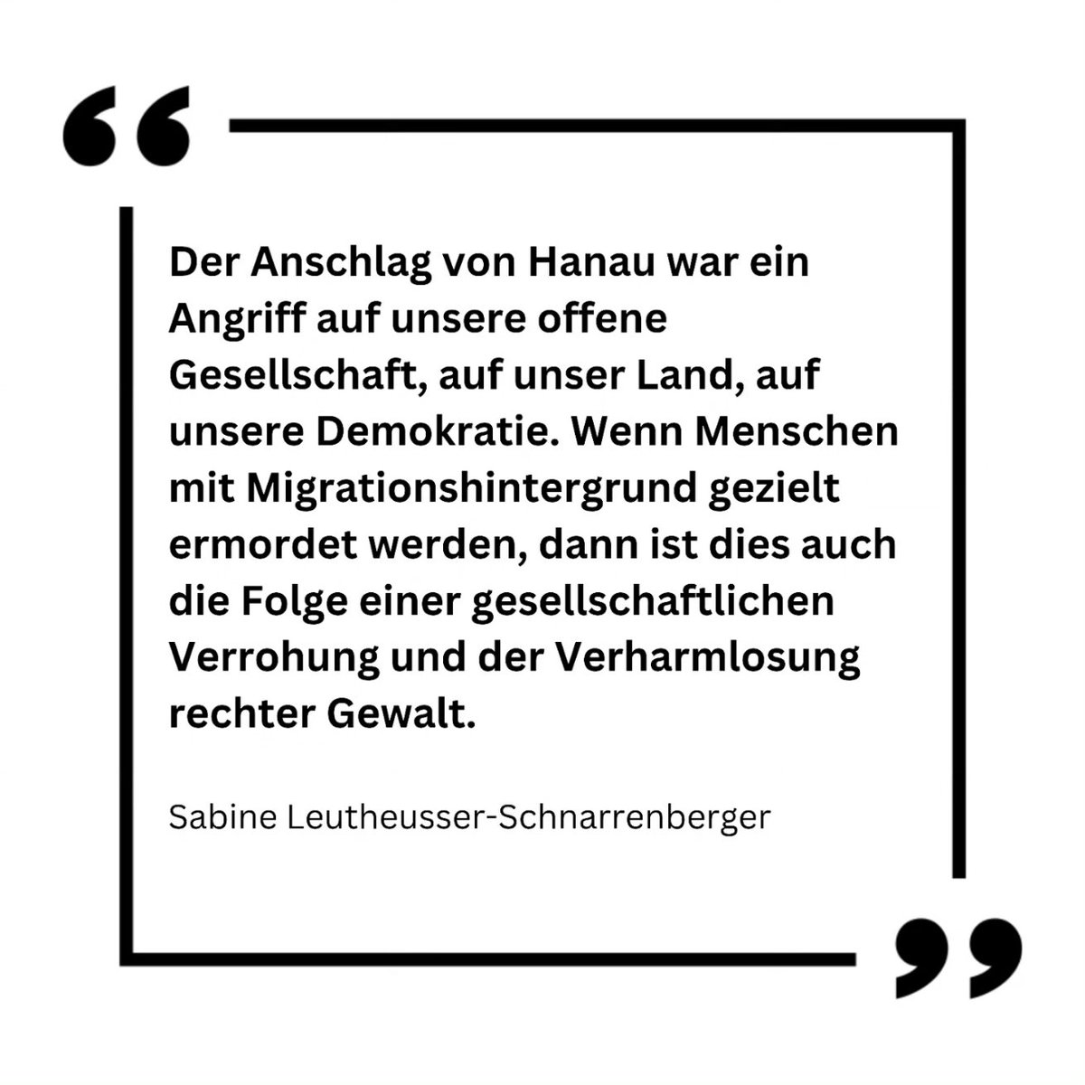 Liberale Vielfalt (@libvielfalt) on Twitter photo Heute jährt sich der rassistische Terroranschlag von #Hanau.
Wir gedenken der Opfer: Ferhat Unvar, Mercedes Kierpacz, Sedat Gürbüz, Gökhan Gültekin, Hamza Kurtović, Kaloyan Velkov, Vili-Viorel Păun, Said Nesar Hashemi, Fatih Saraçoğlu und Gabriele Rathjen.#SayTheirNames <a href="/sls_fdp/">Sabine Leutheusser-Schnarrenberger</a> Heute jährt sich der rassistische Terroranschlag von #Hanau.
Wir gedenken der Opfer: Ferhat Unvar, Mercedes Kierpacz, Sedat Gürbüz, Gökhan Gültekin, Hamza Kurtović, Kaloyan Velkov, Vili-Viorel Păun, Said Nesar Hashemi, Fatih Saraçoğlu und Gabriele Rathjen.#SayTheirNames <a href="/sls_fdp/">Sabine Leutheusser-Schnarrenberger</a>