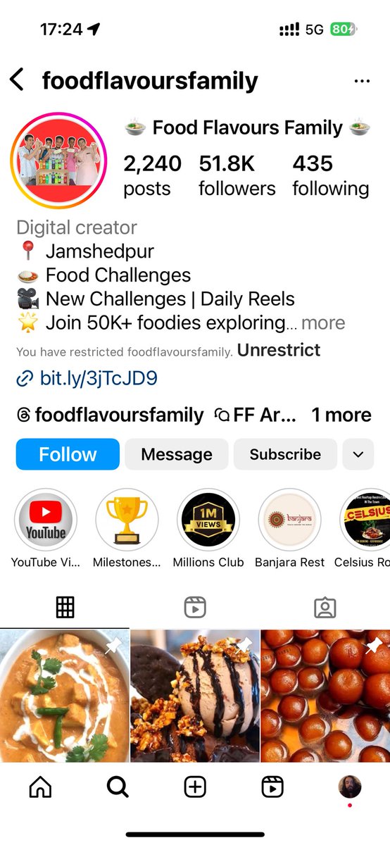 VipinJaitly's tweet image. @Instagram, "Hi Instagram Support, I'm being harassed by an unknown profile that keeps reappearing on my account despite blocking &amp;amp; reporting. Please assist."
 #InstagramHelp #PrivacyIssue #SupportNeeded 

This is the unknown profile -

instagram.com/foodflavoursfa…