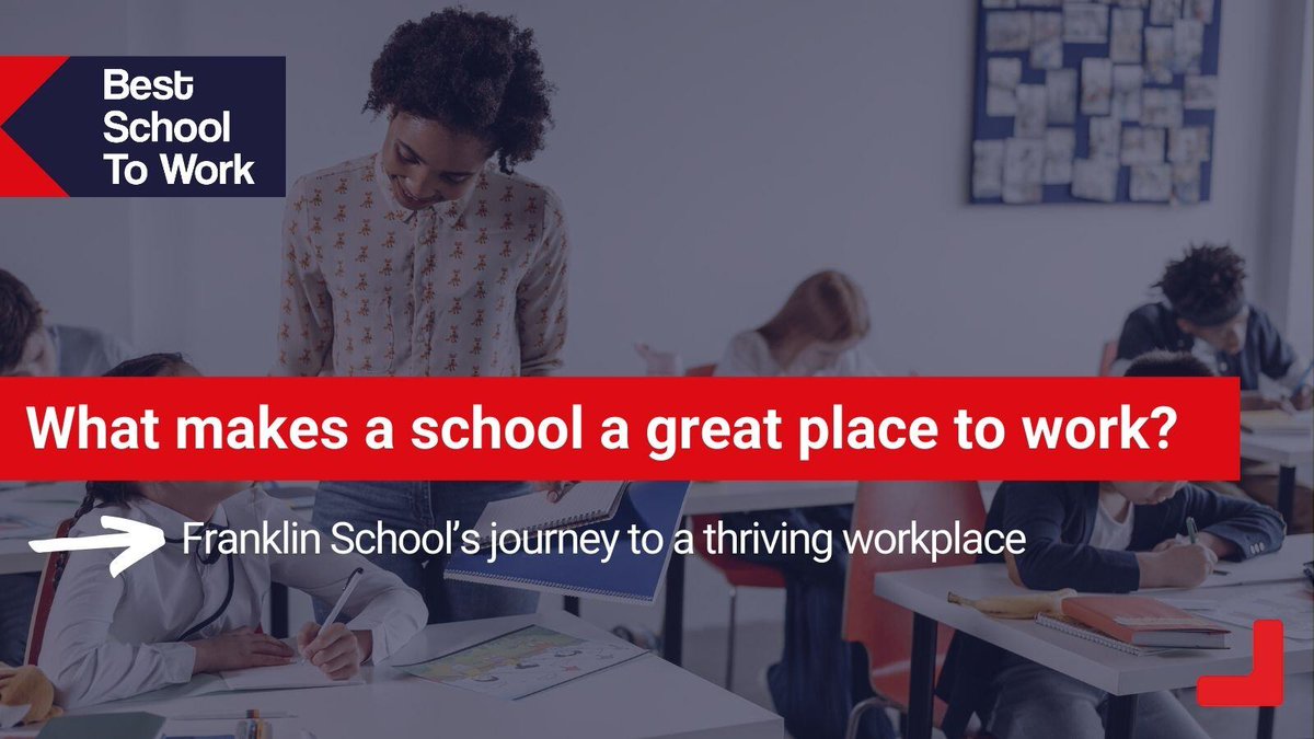 🎉 Franklin School, one of the first to join #BestSchoolToWork 🏆They’ve built an amazing culture for #teachers, excelling in #Leadership, #Collaboration, #SchoolEnvironment, &amp; #ProfessionalWellness. Read more: eu1.hubs.ly/H0gV-6j0