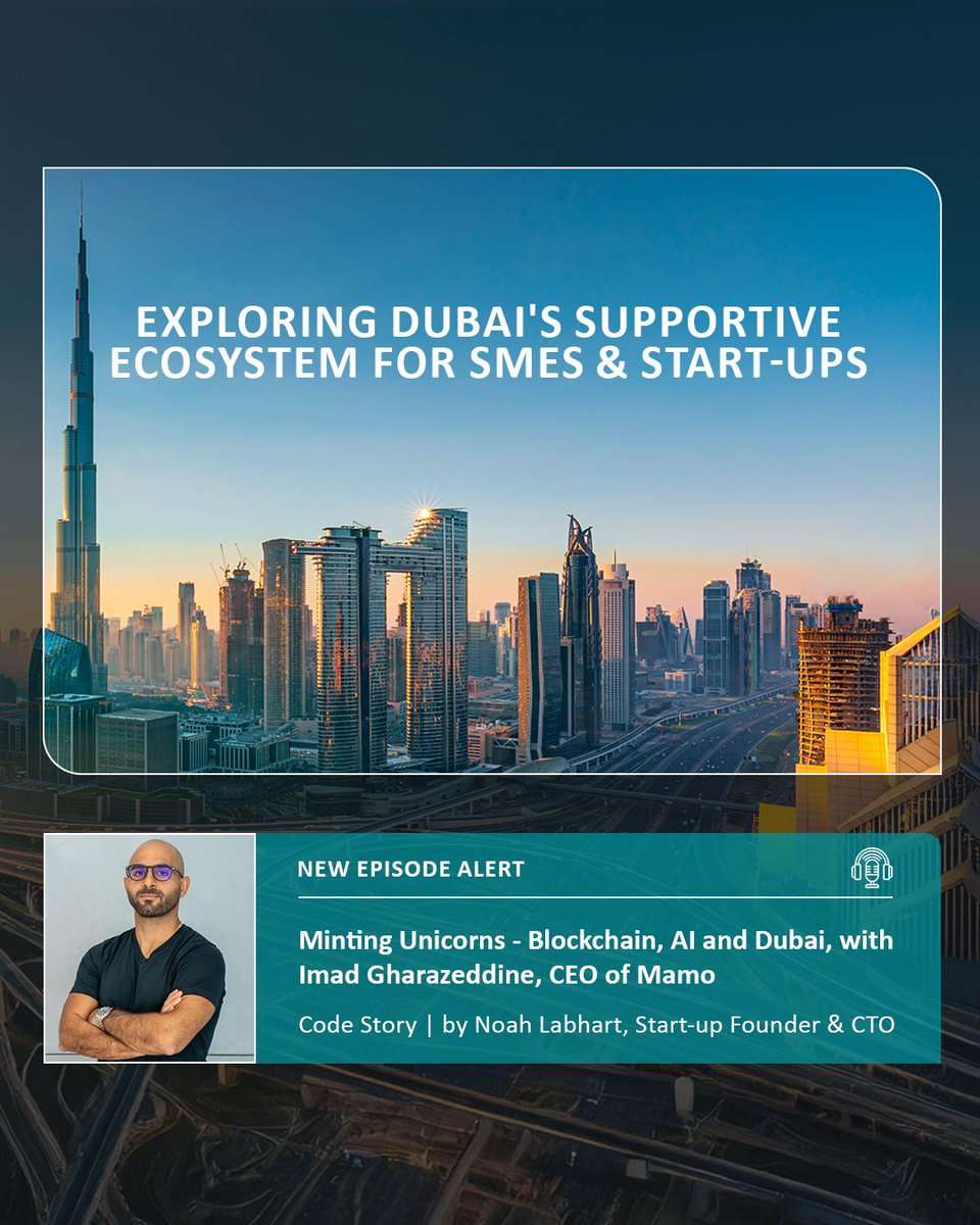 BusinessDubai's tweet image. New episode alert: Minting Unicorns - Blockchain, AI and Dubai with Imad Gharazeddine, CEO of @MamoPay, on how #Dubai helps start-ups scale and thrive.
Full episode: bit.ly/4hIwGK6