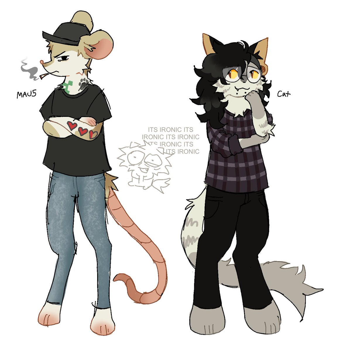 plushiecore's tweet image. cat and mau5 #skrillmau5 (🙂‍↕️)
