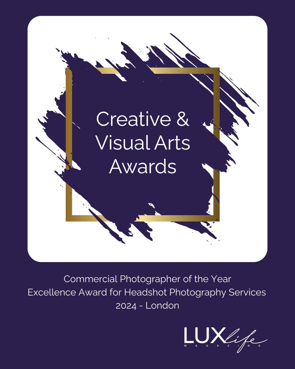 GrahamBaker276's tweet image. I've just received confirmation of two prestigious awards in the LUXlife Magazine's Creative and Visual Arts Awards 2024 😊

🏆 Commercial Photographer of the Year – London

🏆 The Excellence Award for Headshot Photography Services – London

#Awards #LUXlife