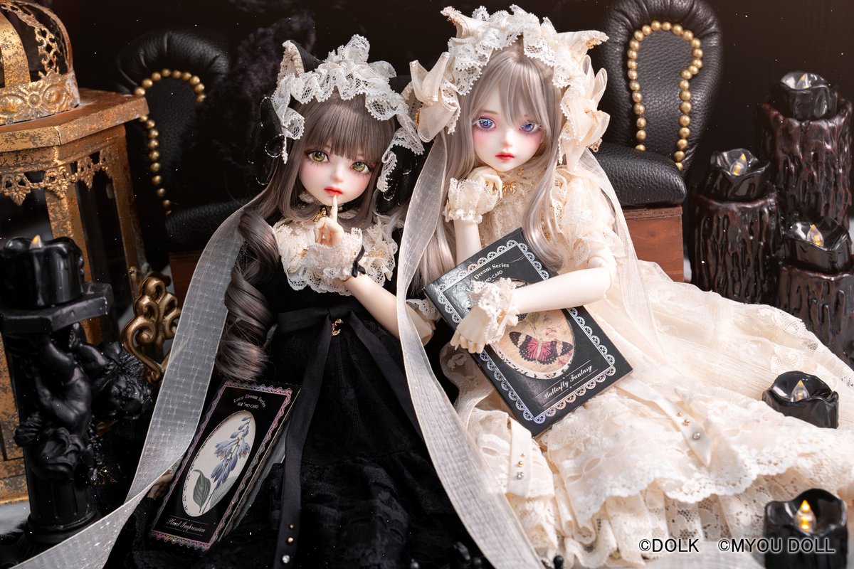 予告】🐾DOLK×MYOU DOLL🐾 猫シリーズ最新作『白猫Delia』『黒猫Zuzana