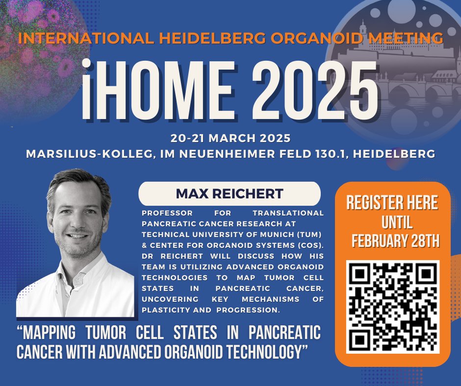 Moritz Mall (@moritzmall) on Twitter photo Thrilled to announce another #iHOME2025 keynote: <a href="/MaxReichertMD/">Maximilian Reichert</a> at <a href="/TU_Muenchen/">TU München</a> “Mapping Tumor Cell States in Pancreatic Cancer with Advanced Organoid Technology.” Hear how organoid approaches reveal key cancer plasticity mechanisms! Register here: indico.dkfz.de/event/1249/ Thrilled to announce another #iHOME2025 keynote: <a href="/MaxReichertMD/">Maximilian Reichert</a> at <a href="/TU_Muenchen/">TU München</a> “Mapping Tumor Cell States in Pancreatic Cancer with Advanced Organoid Technology.” Hear how organoid approaches reveal key cancer plasticity mechanisms! Register here: indico.dkfz.de/event/1249/