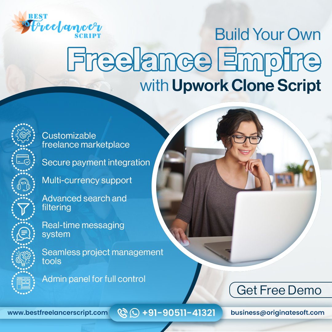 freelancerscrip's tweet image. 🚀 Launch Your Own Freelance Empire!

Start your journey with an #UpworkCloneScript that offers a fully customizable and secure freelance marketplace. Get real-time messaging, advanced search, seamless project management, and multi-currency support!

bestfreelancerscript.com