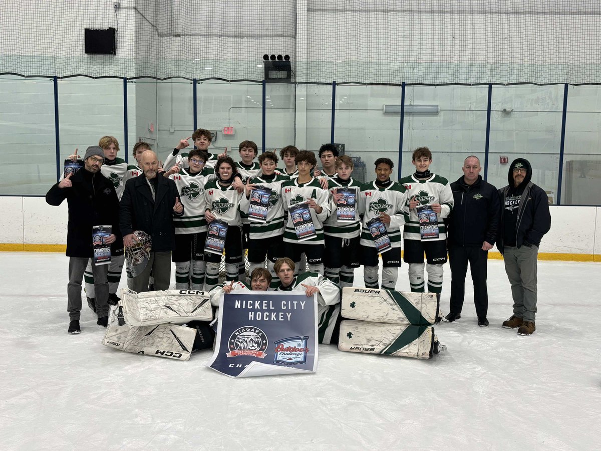 A big congratulations to our U16 A Hespeler Shamrocks who came home Champions from the Nickel City Presidential Playdown this past weekend.  The boys battled hard and came out victorious winning 3-1 to bring home the banner one more time! Congratulations Shamrock ☘️