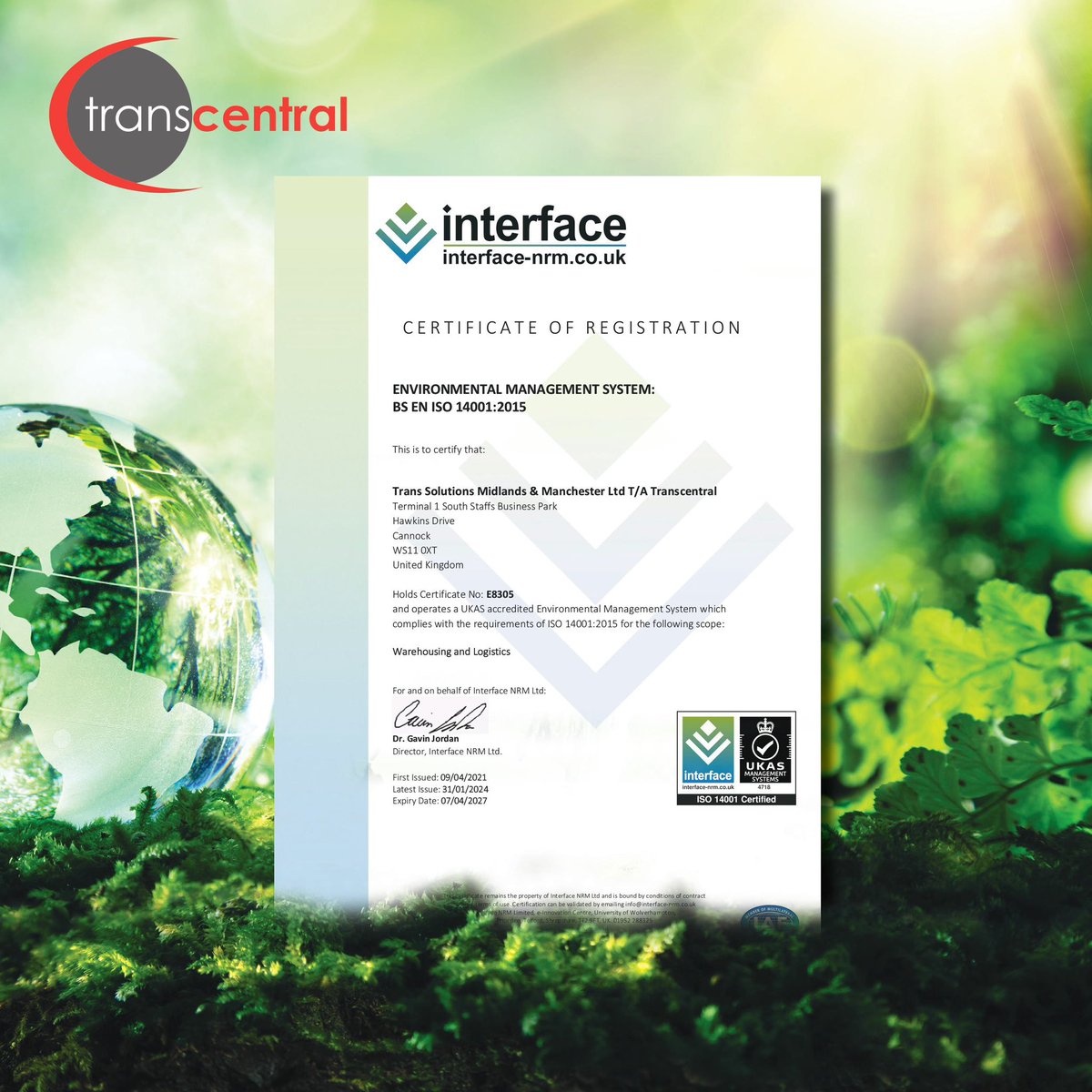 TranscentralUk's tweet image. We are proud of our prestigious UKAS ISO 14001:2015 accreditation, a testament to our unwavering commitment to environmental sustainability. As a responsible organisation, we are dedicated to recycling and reusing products wherever possible.