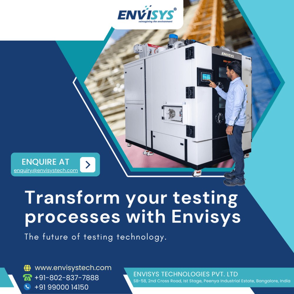 Envisys_Tech's tweet image. Step into the future of testing technology with Envisys and experience the difference in innovation, quality, and accuracy.
#Envisys #TestingTechnology #Innovation #QualityTesting #EnvironmentalChambers #FutureOfTesting #Testing #Envisys #EnvisysTech #EnvisysTechnologies