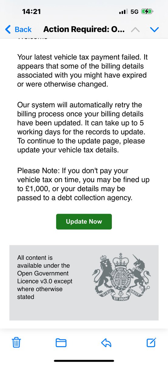 There is a quite believable scam doing the rounds in respect of vehicle tax at the moment folks, a very credible email that may catch people out so keep an eye out for it (my car tax isn’t due till Oct)