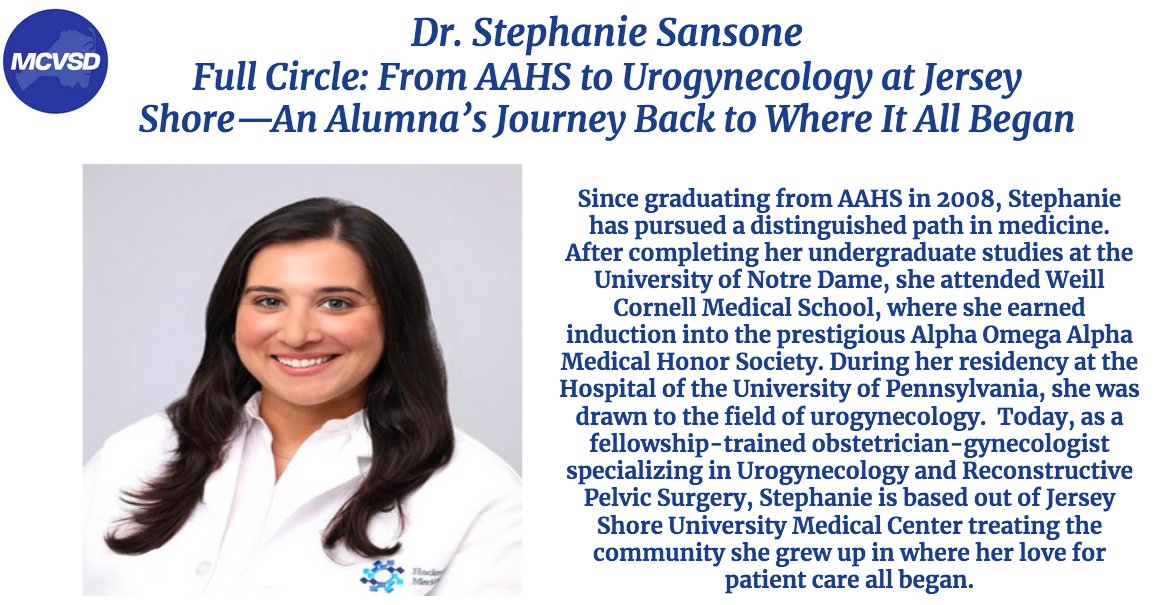 Today's Where Are They Now Wednesday features AAHS alumna Stephanie Sansone MD. She's back practicing out of Jersey Shore Medical Center where her love for medicine all began!! <a href="/CareerTechNJ/">CareerTechNJ</a> <a href="/cford/">Dr. Charles R. Ford</a> <a href="/tomevancho/">Tom Evancho</a> <a href="/MC_AAHS/">Monmouth County AAHS</a> <a href="/SansoneMD/">Stephanie Sansone</a> <a href="/actecareertech/">ACTE</a> #CTEMonth <a href="/NewJerseyDOE/">New Jersey Department of Education</a>
