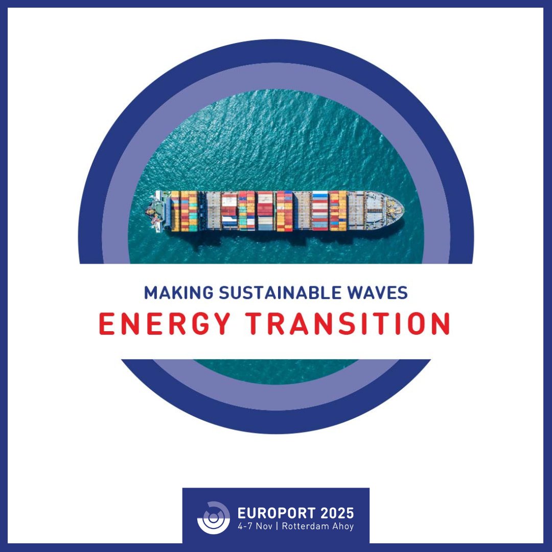 Making sustainable waves 🌊 

The #energytransition is one of four key themes we will be focussing on at #Europort2025 

Join us in November to dive into discussions around alternative fuels, decarbonisation &amp; emerging tech!

Find out more here: europort.nl/programme

#Europort