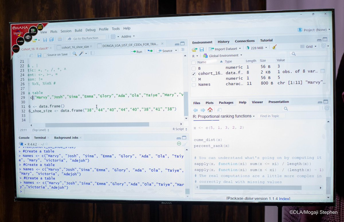 DataLead_Africa's tweet image. This week, our Data Analytics participants are exploring BIG DATA with R programming! They’re mastering data analysis, visualization, and manipulation.
Want to stay updated on their journey and learn more about our programs? Follow us to stay updated! 
#Rprogramming #BigData